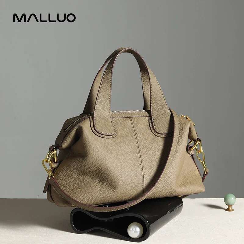 Women's Natural Cow Leather Female Retro Cowhide Crossbody Bags Ladies Large Capacity Shoulder Bag For Middle Aged Women
