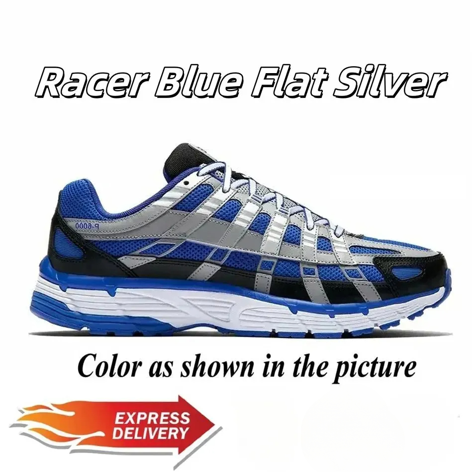 2025 Designer P6000 Training Shoes Men's and women's Sneakers Metal Sier Three Black White gray outdoor sports black men's Running shoe