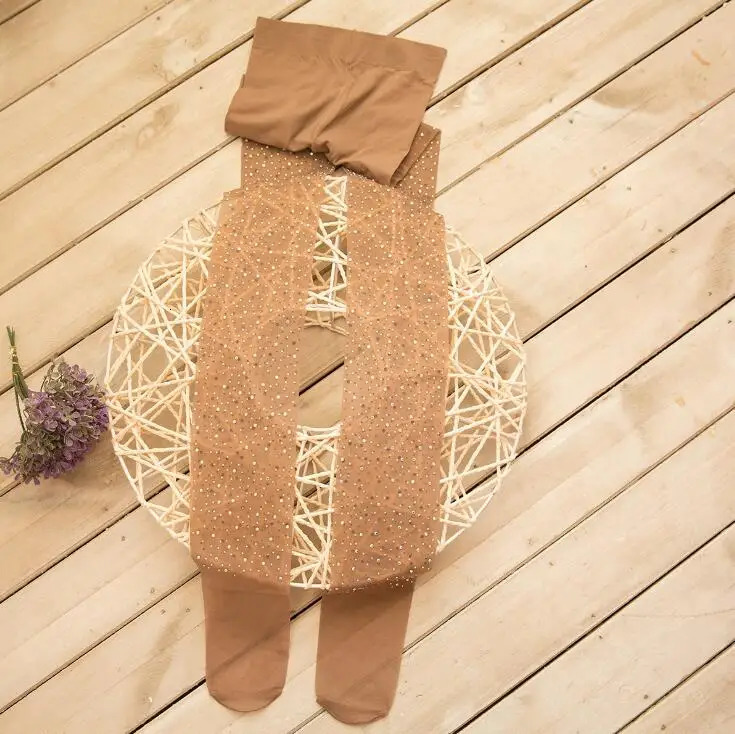 2025 Summer Diamond Pantyhose Women Sexy Fashion Shiny Net Tights Female Slim Rhinestone Mesh Nylon Stockings Tights 250515