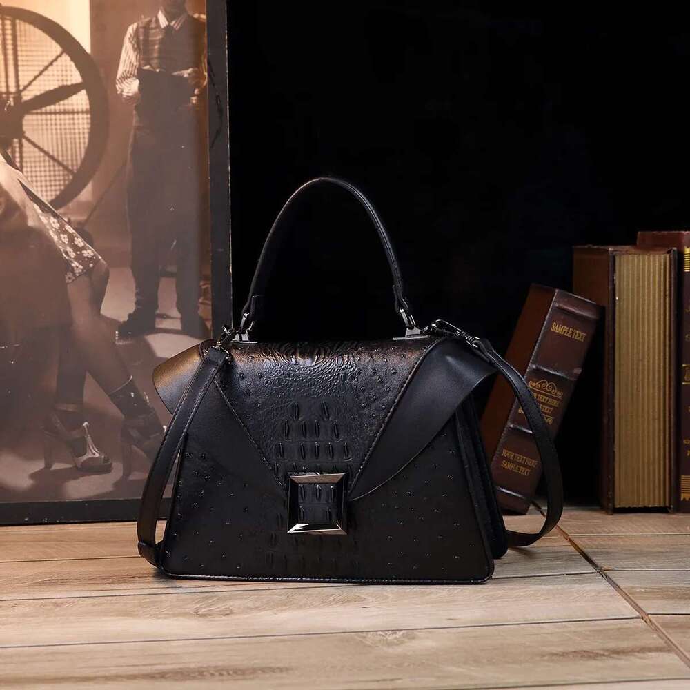 Designer Brand New Cowhide High Quality Crocodile Print Handbag Women's Fashion Single Shoulder Crossbody Bag Hot Sale