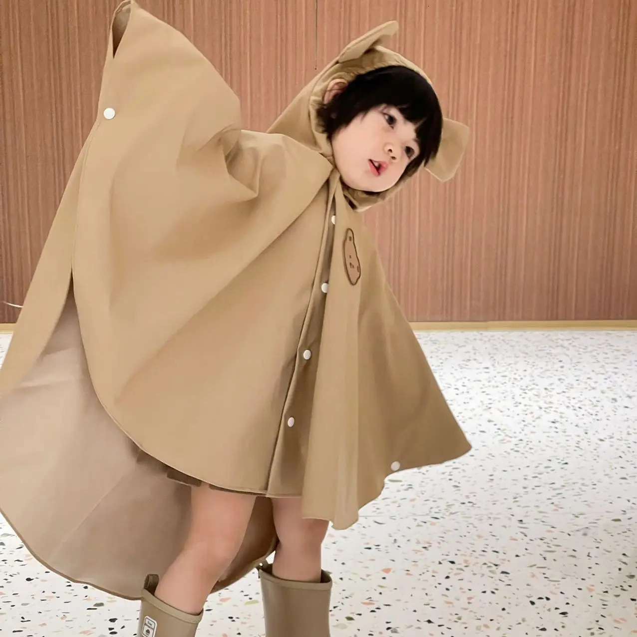 Cartoon Childrens Raincoat Hooded Cloak Cartoon Raincoat Portable Raincoat For Primary School Students and Kindergarten 250515