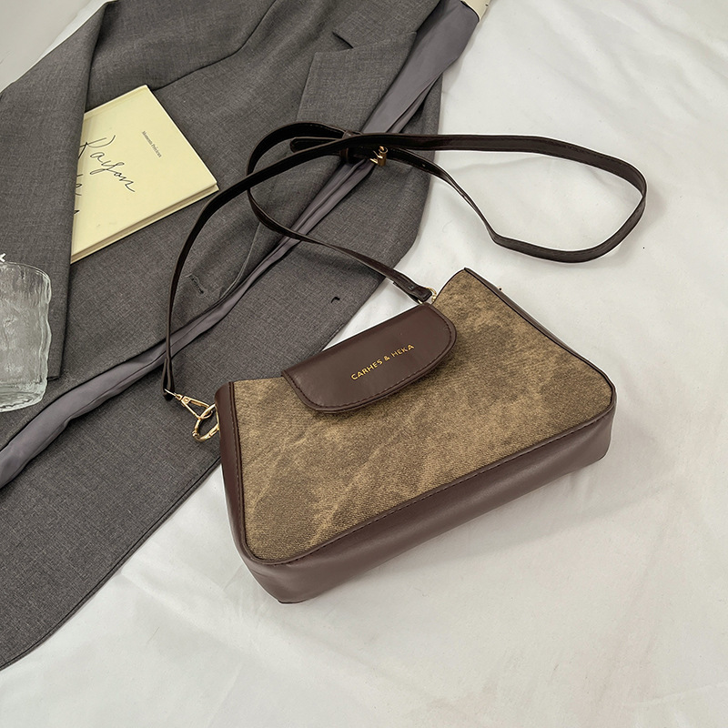 Free Delivery Designer Bag Large Capacity 2025 Winter Texture Women's Matte Small Square Underarm Single Cross Shoulder Bag With Beauty Luxury Ba