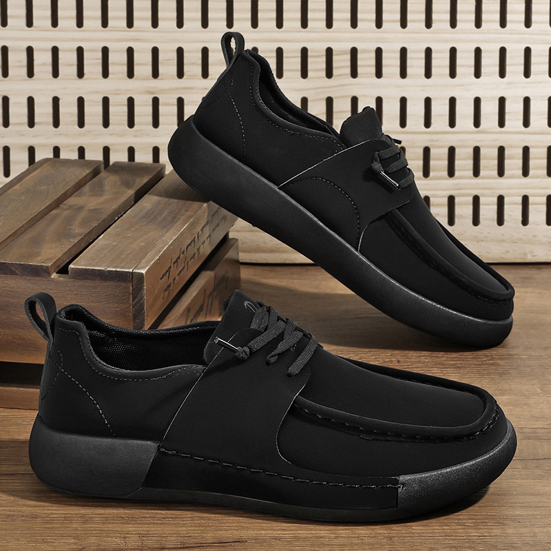 Men's 2025 spring suede one foot driving new men's casual bean shoes