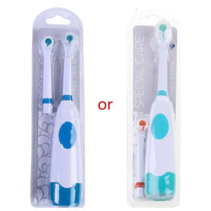 Vibration Electric Toothbrush Heads Set Operated Automatic Non-Rechargeable Waterproof Hygiene Brush