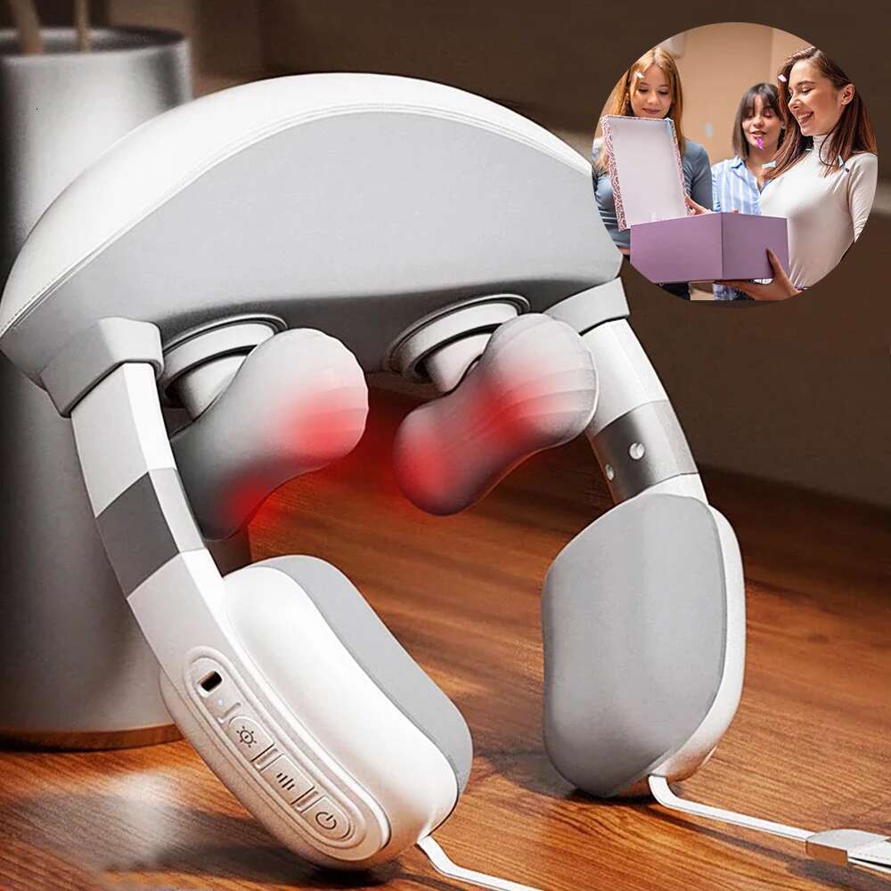 Simulated Finger Multifunctional Massager, Adjustable in Multiple Gears, Fully Wrapped Shoulder and Neck Massage Shawl, Constant Temperature Heating +
