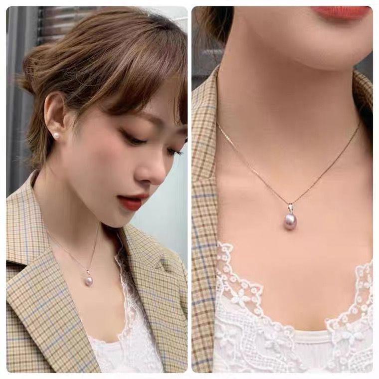 Pendant Necklaces YUNLI Real 18K Yellow Gold Necklace Pendant Water Drop Natural Freshwater Pearl Pure AU750 Fine Jewelry for Women PE020 230310