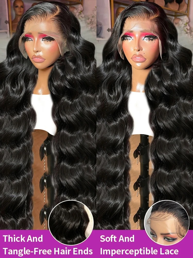 HD Transparent 13x4 13x6 Body Wave Lace Front Wig Pre Plucked 360 Lace Frontal Wig Human Hair Wigs For Women Wig Synthetic Front wig 200 Density