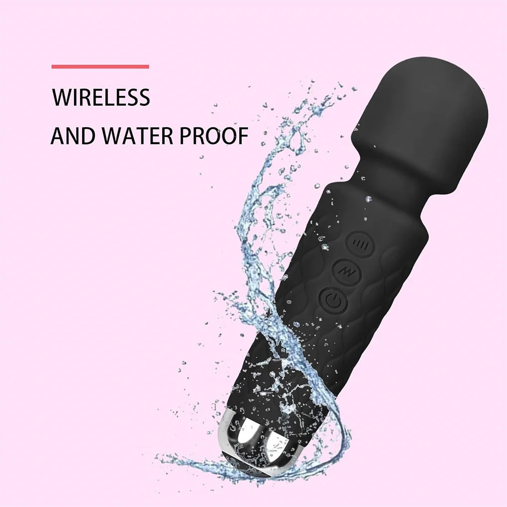 20 Pulsating Patterns and 8 Fierce Speeds Rechargeable Silicone Vibrator Sex Toy Wand Massager Clitoris Stimulator Vibrators 250515