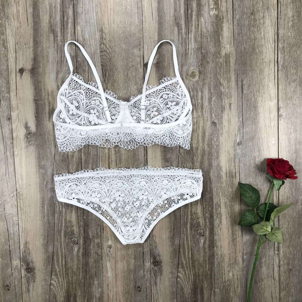 Patent Leather Sexy Lingerie Lace Lingerie Sexy Perspective Seductive Fun With Solid Eyelash Two Piece Set KQ