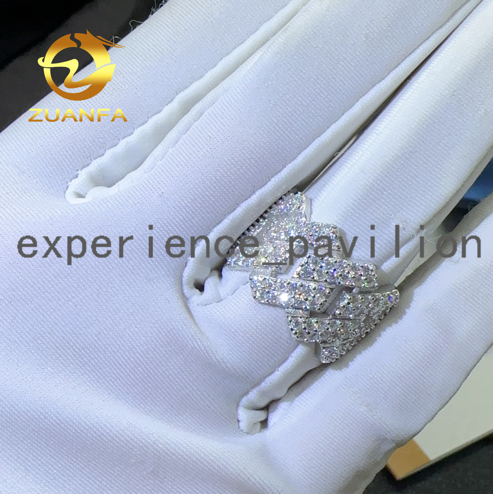 Jewelry Moissanite Rings 925 Sterling Silver Men Vvs1 Moissanite Hip Hop Ring Diamond Rings Men
