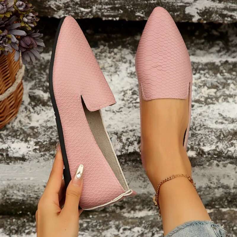 Pointed Single Shoe 2025 New Fashion Shallow Cut Simple and Fashionable Casual Flat Bottomed Women's Shoes