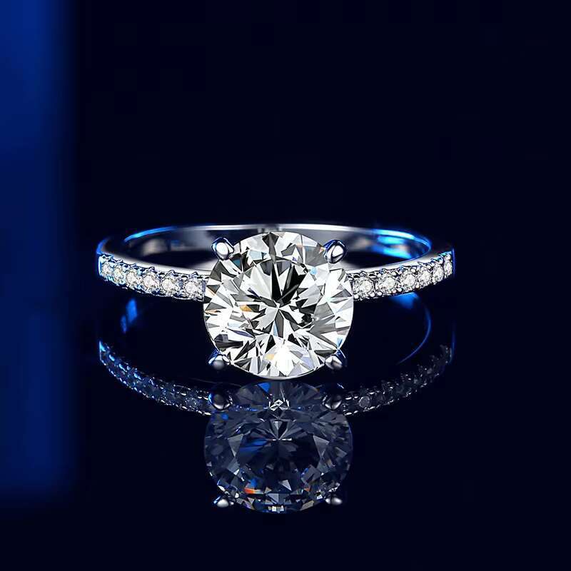 Dragon Engagement 2ct D Colorful Female Finger Promise Silver Silica Ring