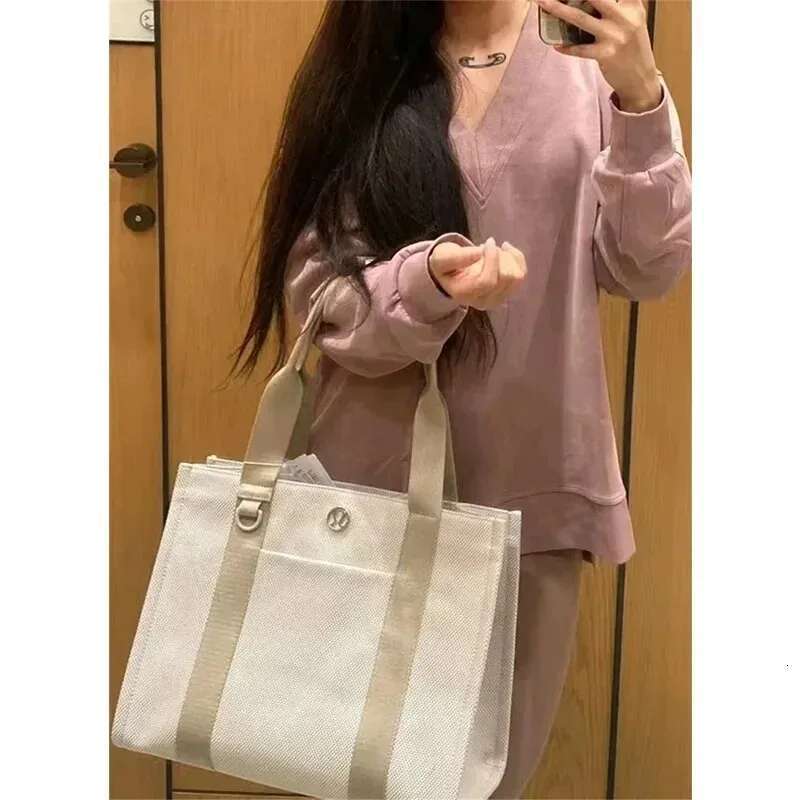 Women's two-tone canvas handbag New Mommy Bag Portable Tote large capacity bag