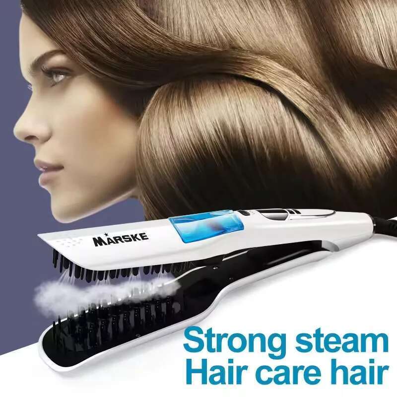 Household adjustable working temperature Steam Hair Straightening Comb LCD Spray Electric Splint Straightener for