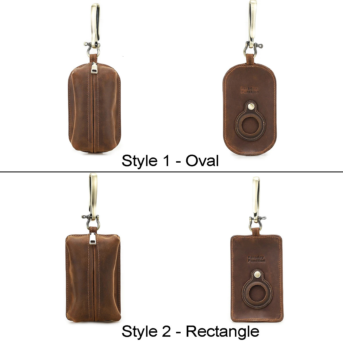 CONTACTS Genuine Leather Faraday Car Key Pouch Signal Shielding Faraday Cage RFID Faraday Bag Key Fob Protector Car Key Wallets 250515