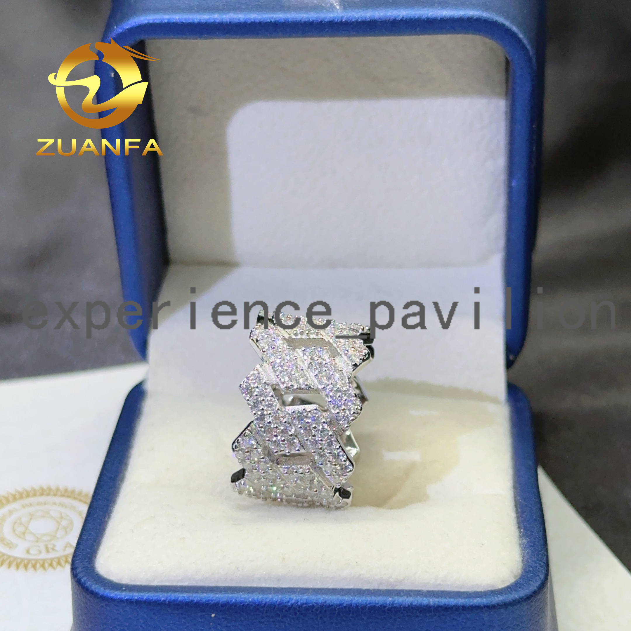 Jewelry Moissanite Rings 925 Sterling Silver Men Vvs1 Moissanite Hip Hop Ring Diamond Rings Men