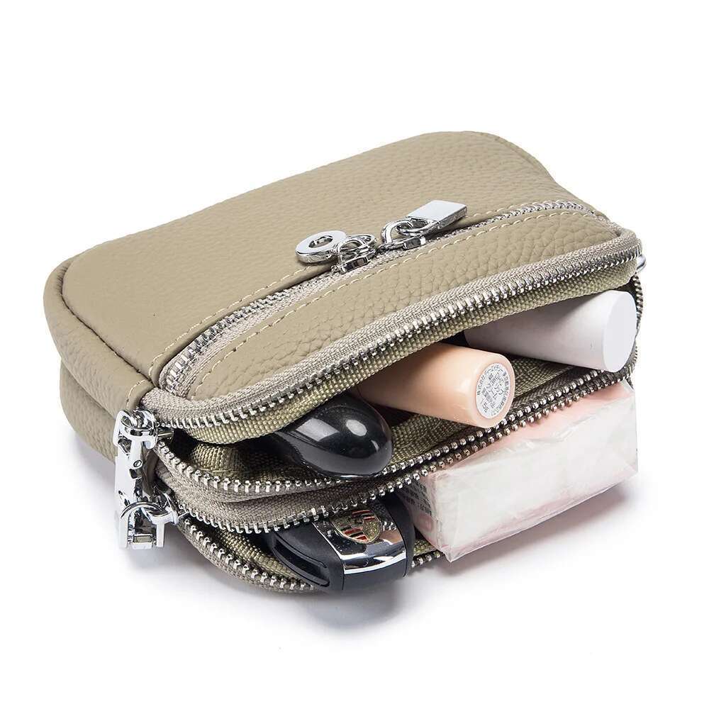 Leather Mini Change Mouth Red Men's And Women's Storage Earphone Candy Coin Bag Wholesale Purse