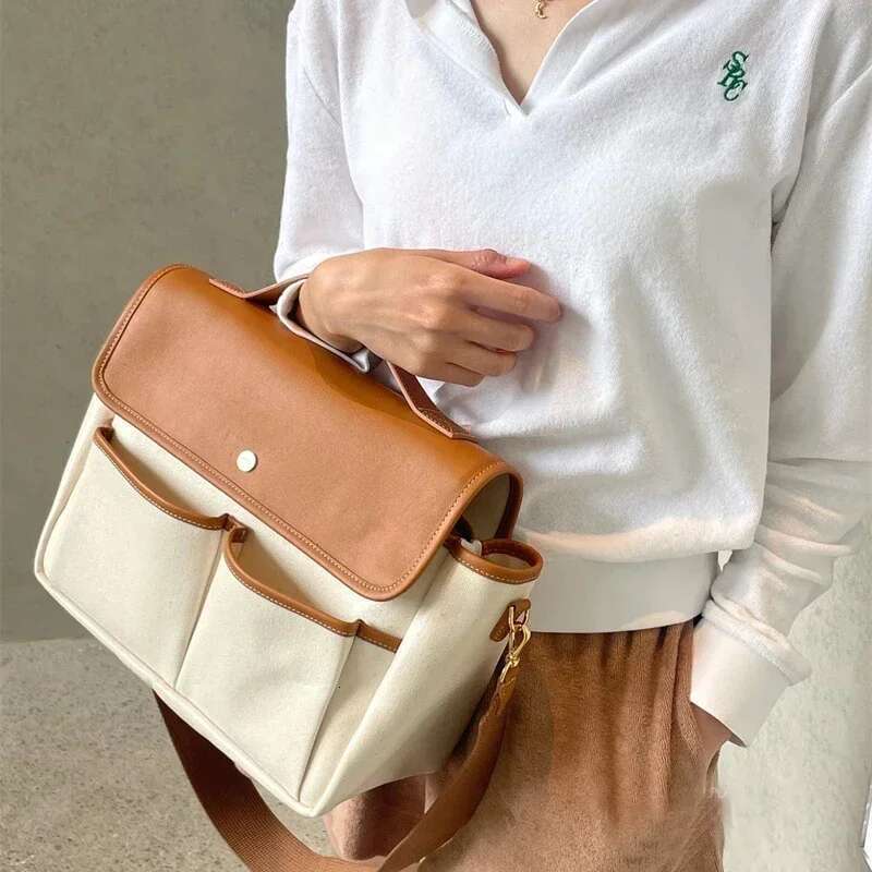 Korean Mommy Large Capacity Handbags Multi-functional Casual Baby Messenger Mother Diaper Bag for Women