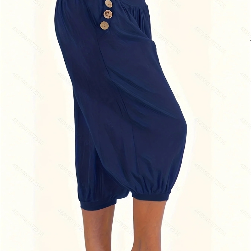 Womens Fashion Plus Size 1XL5XL Solid Color Button Pocket Loose Casual Comfortable Flower 250506