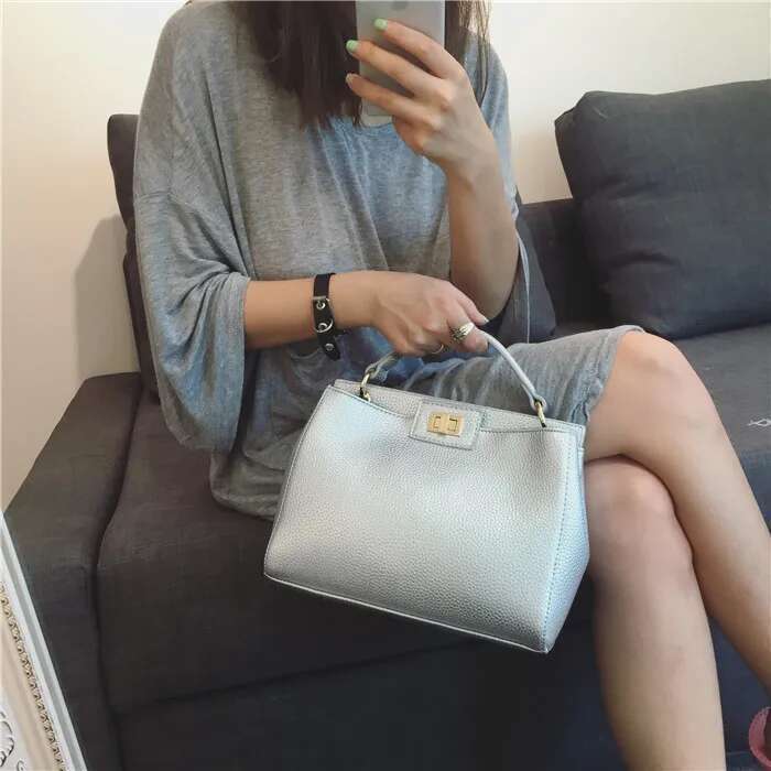 Women Designer Office Tote Large Capacity Bucket Bussiness Top Handle Bag Handbag Grey Black Green Purple