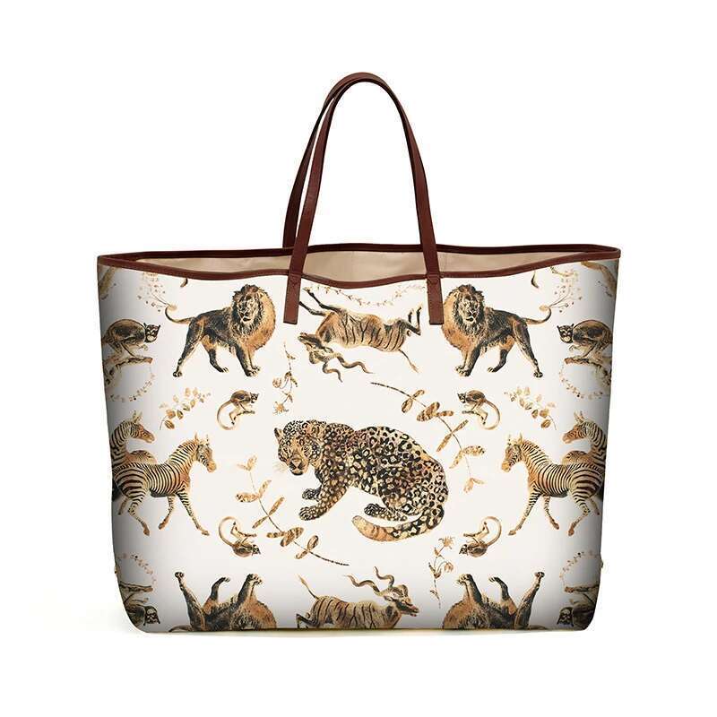 Handbag Lady Personalized Printing Large Capacity Canvas Tote Wholesale And Customized Patterns Available Commuter Shoulder Bag
