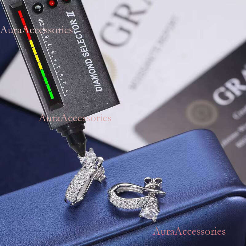 Original Design Detachable Stud Pure Sier Fashion Moissanite Dia Hypoallergenic Earring