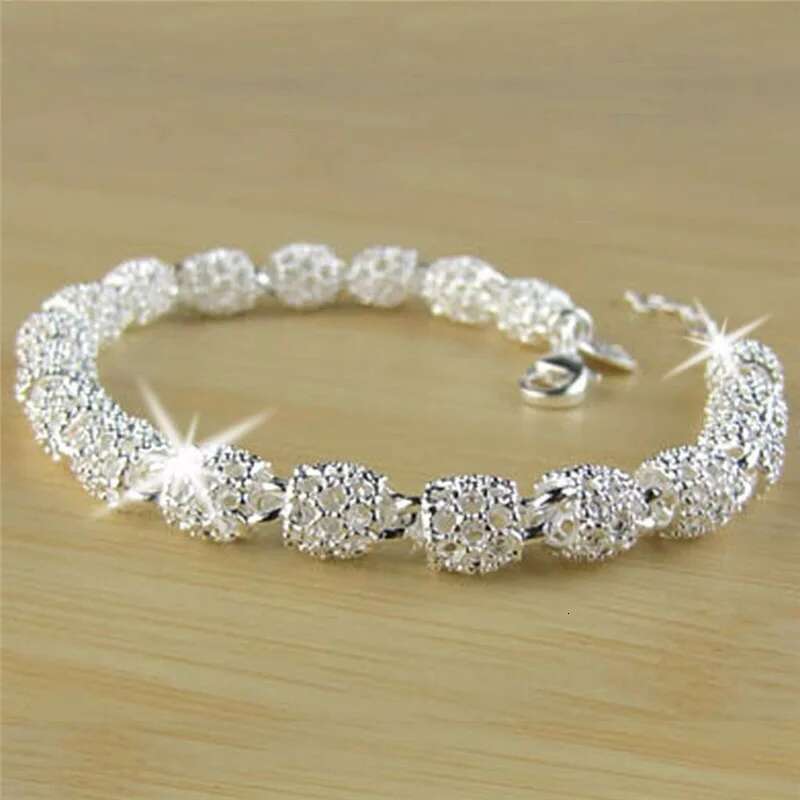 Fashion Sterling Sier For Women Original Designer Hollow Lantern Ball Charm Bracelets Beautiful Jewelry