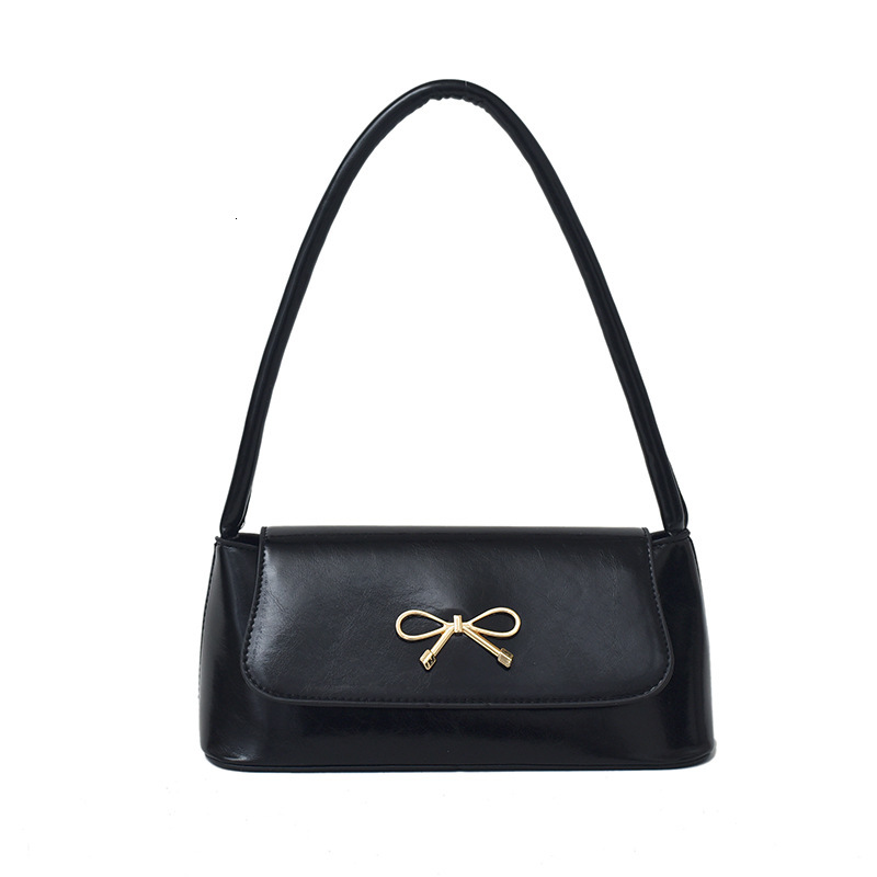 Korean Version Bow Western Style 2025 Spring New Item Solid Color Beautiful New Free Delivery Designer Bag And Fashionable One Luxury Bag Shoulder Cas