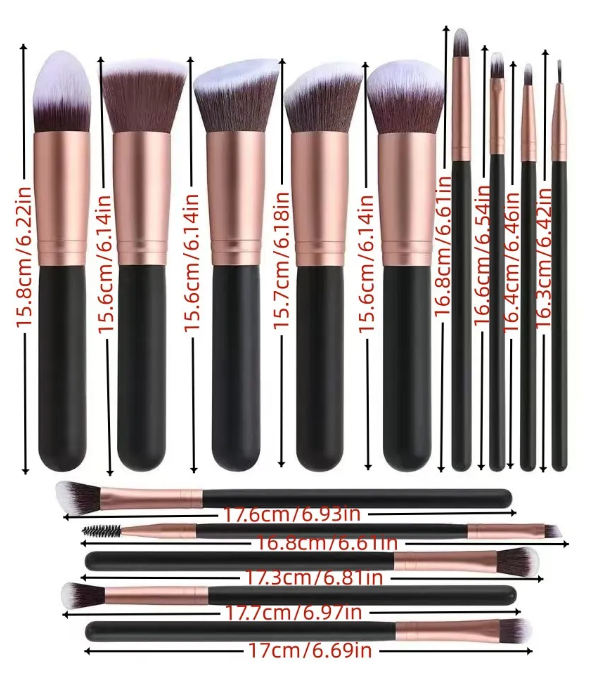 Brand high quality makeup brushes 14pcs/set brushes with PU bag professional foundation blush eyeshadow brush multifunctional beauty makeup z2505274