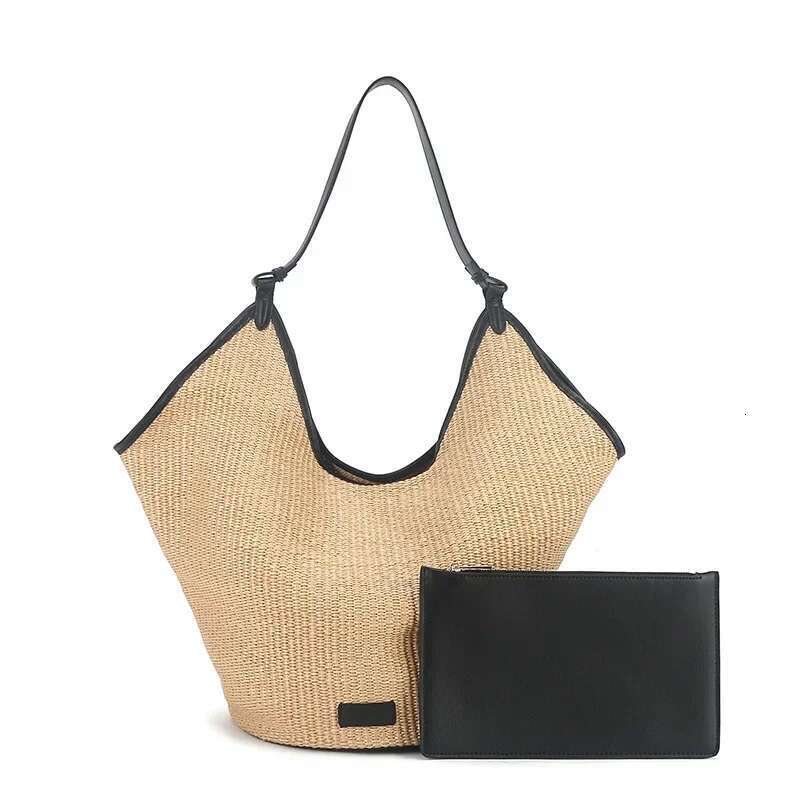 French Niche 2025 Summer New Raffia Woven Beach Large Capacity Tote Bag