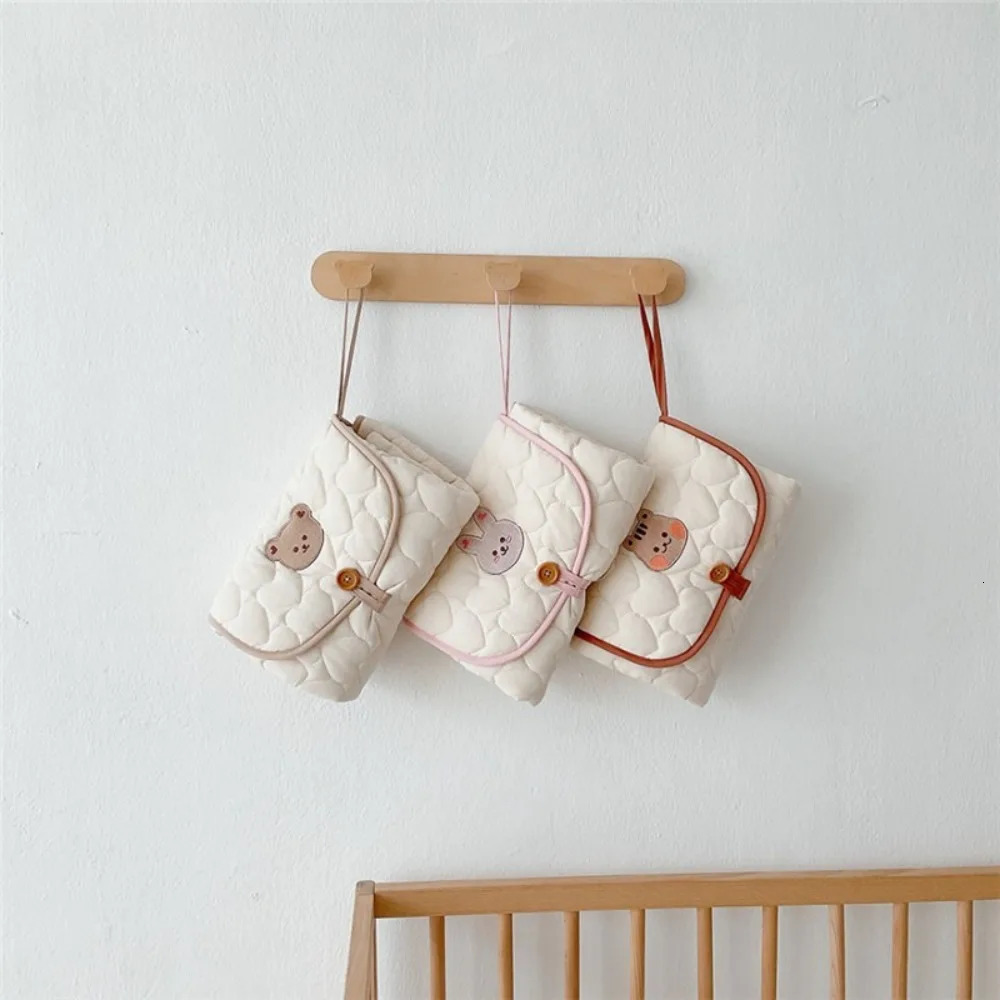 Bear Diaper Changing Pad Multifunctional Foldable Baby Changing Pad Detachable Waterproof Folding Diaper Changing Cover 250515