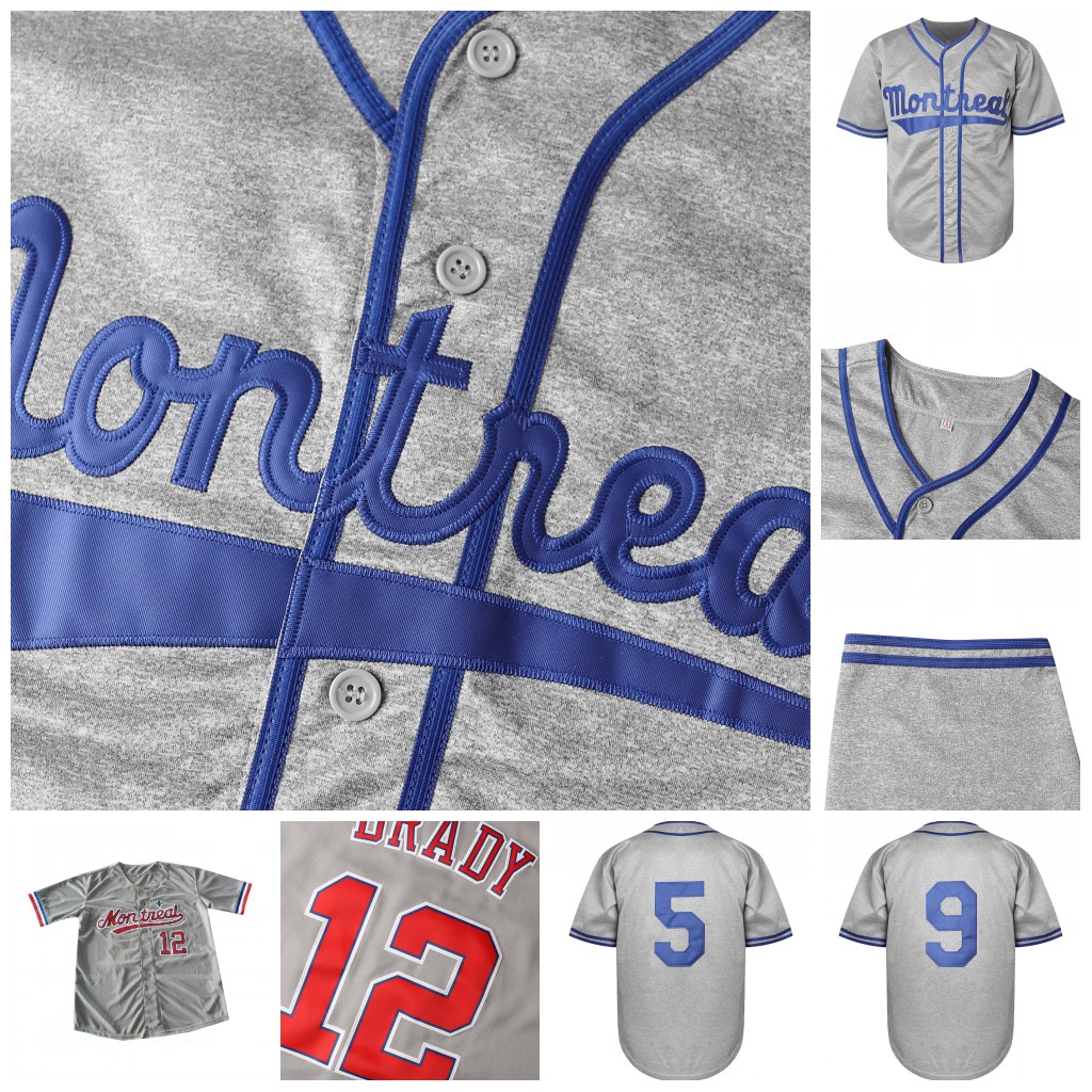 Wholesale Grey Baseball Jerseys BRADY 12-Quick Drying Moisture Conducting ,Quick Dry No Ironing ,Lightweight Resistant To Wrinkling And Wear