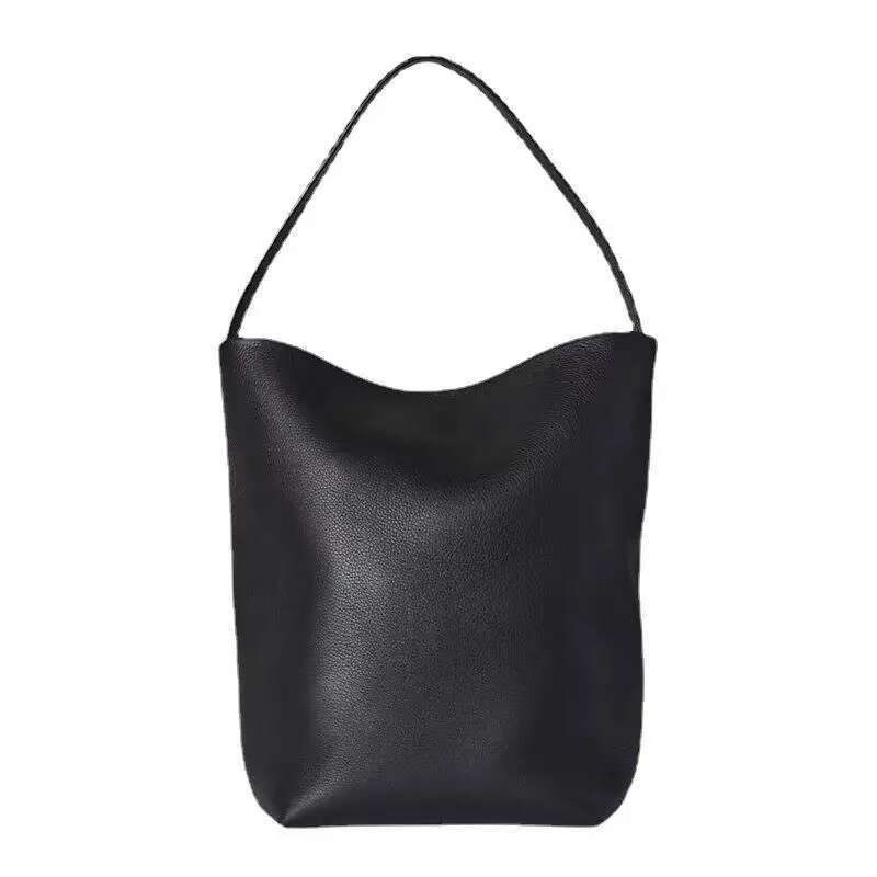 NS Park Cowhide Bucket Women 2023 New Designer Handbags Soft Real Leather One Shoulder Bags Large Capaity Tote Bag