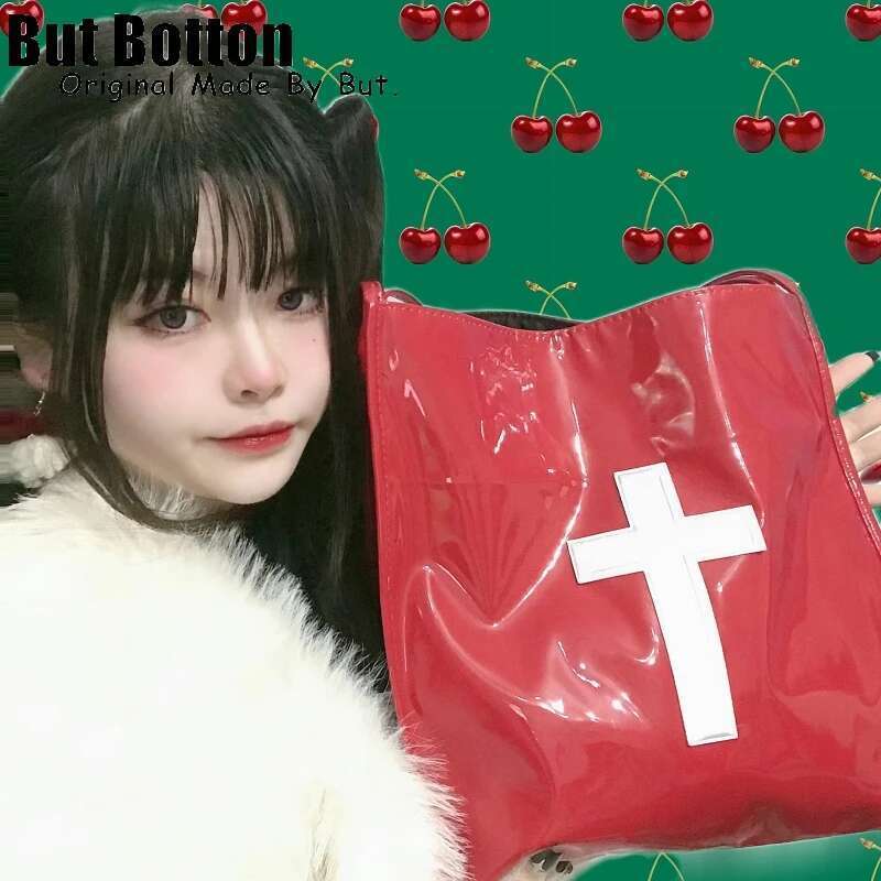 Haruku Women Y2k Girl Shoulder Bags Tote Gothic Halloween Ladies Metal Punk Underarm Bag Lager Capacity Handbag Female