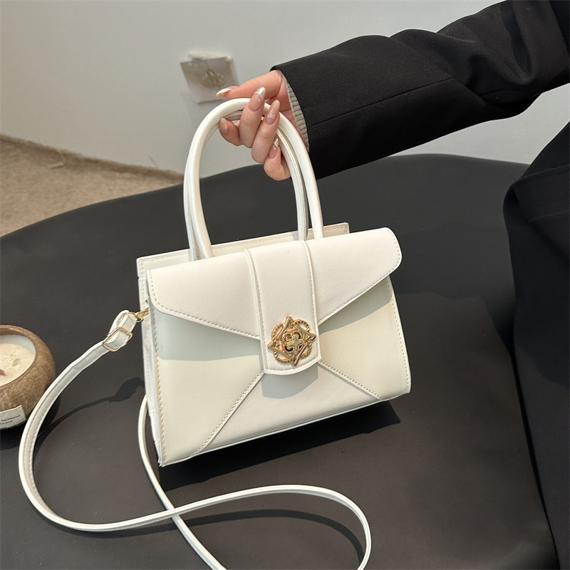 Free Delivery Designer Bag Fashion Lock Handheld Small Square For Women 2025 Light Luxury Versatile Shoulder Simple Commuter Crossbody Bag Luxury Bag