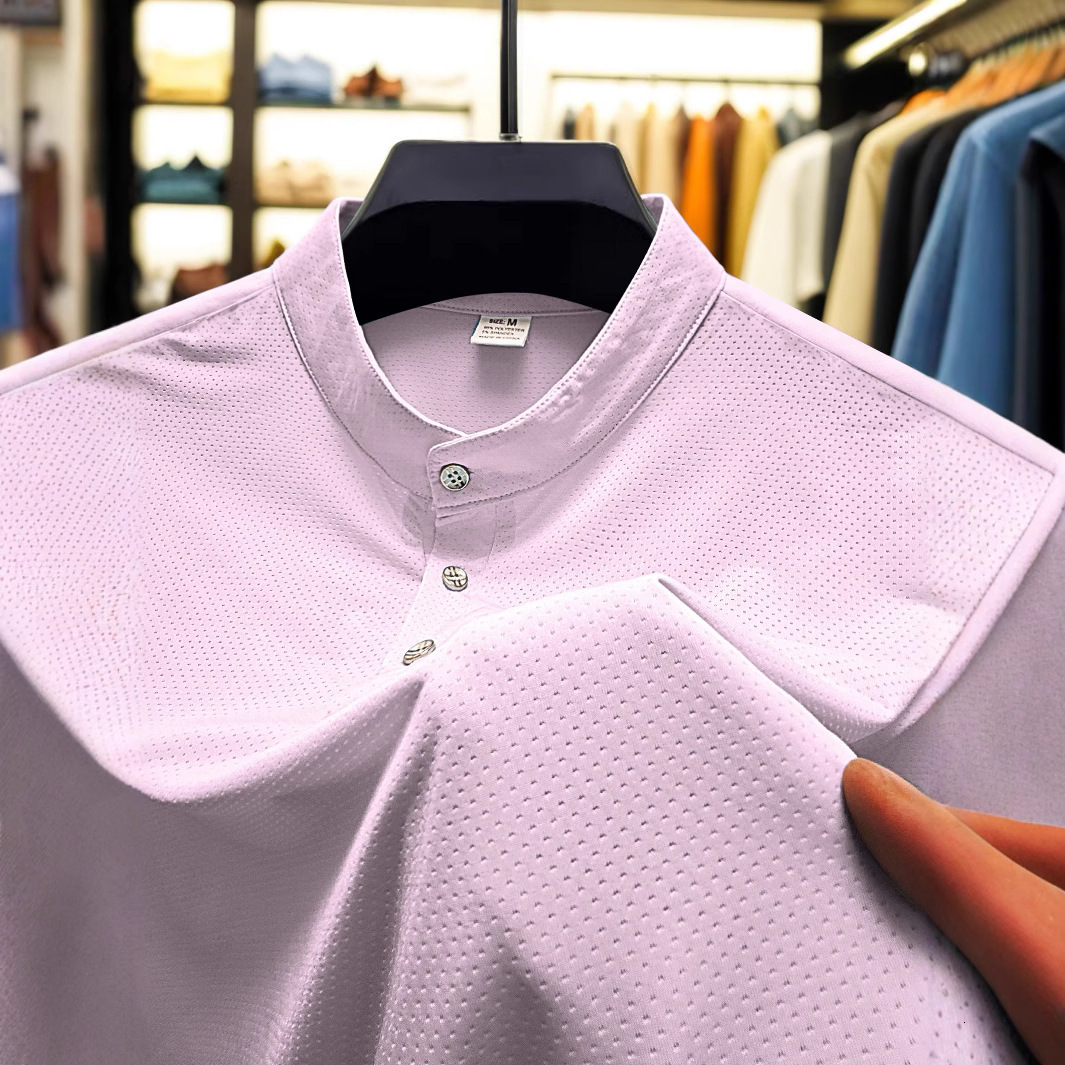 Ins Summer Quick Sale Collar Jacquard Men's Sports Polo Shirt Top Designer Clothes