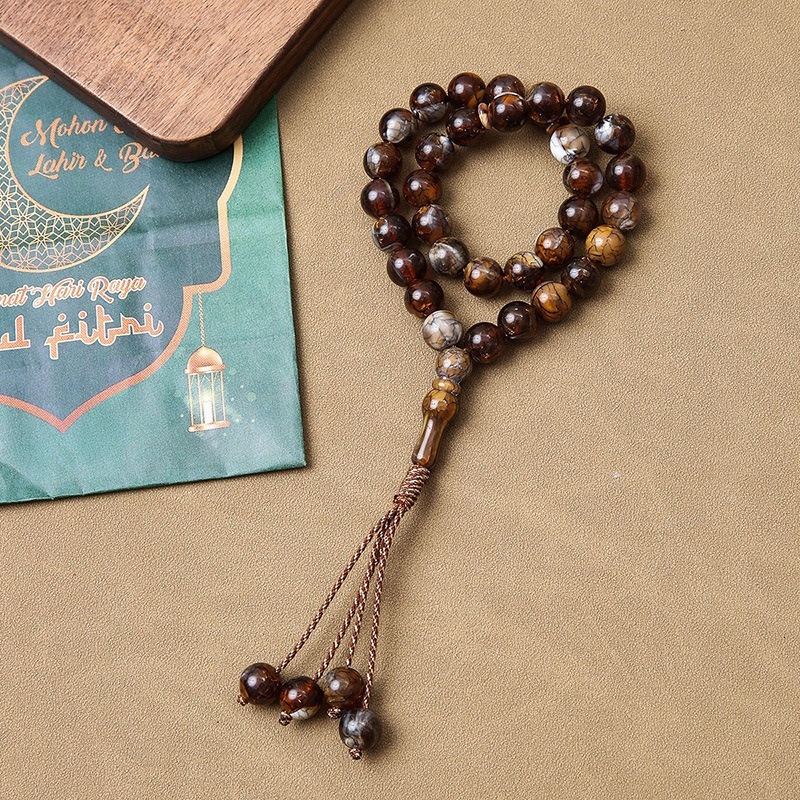 Prayer Muslim Saudi bracelet, 33 handmade cracked beads, bracelet accessories