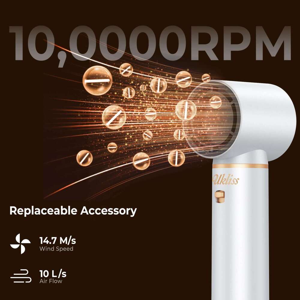 Hair Brush,5 in 1 Blow Dryer Brush,High-Speed 100,000 RPM Professional Hot Air Brush Set with Curlers,Hair Styler for Fast