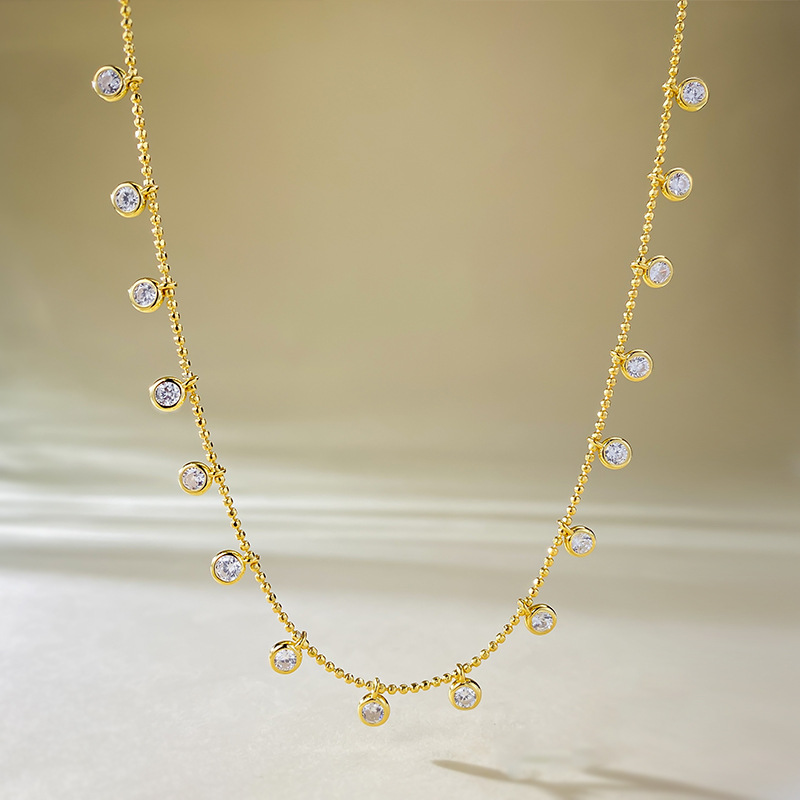 2025 Ins Top Sell Lady Luxury Jewelry Tassels Pendant Genuine 100% 925 Sterling Silver Round Cut Lab Moissanite Diamond Gemstones Party Women Wedding 