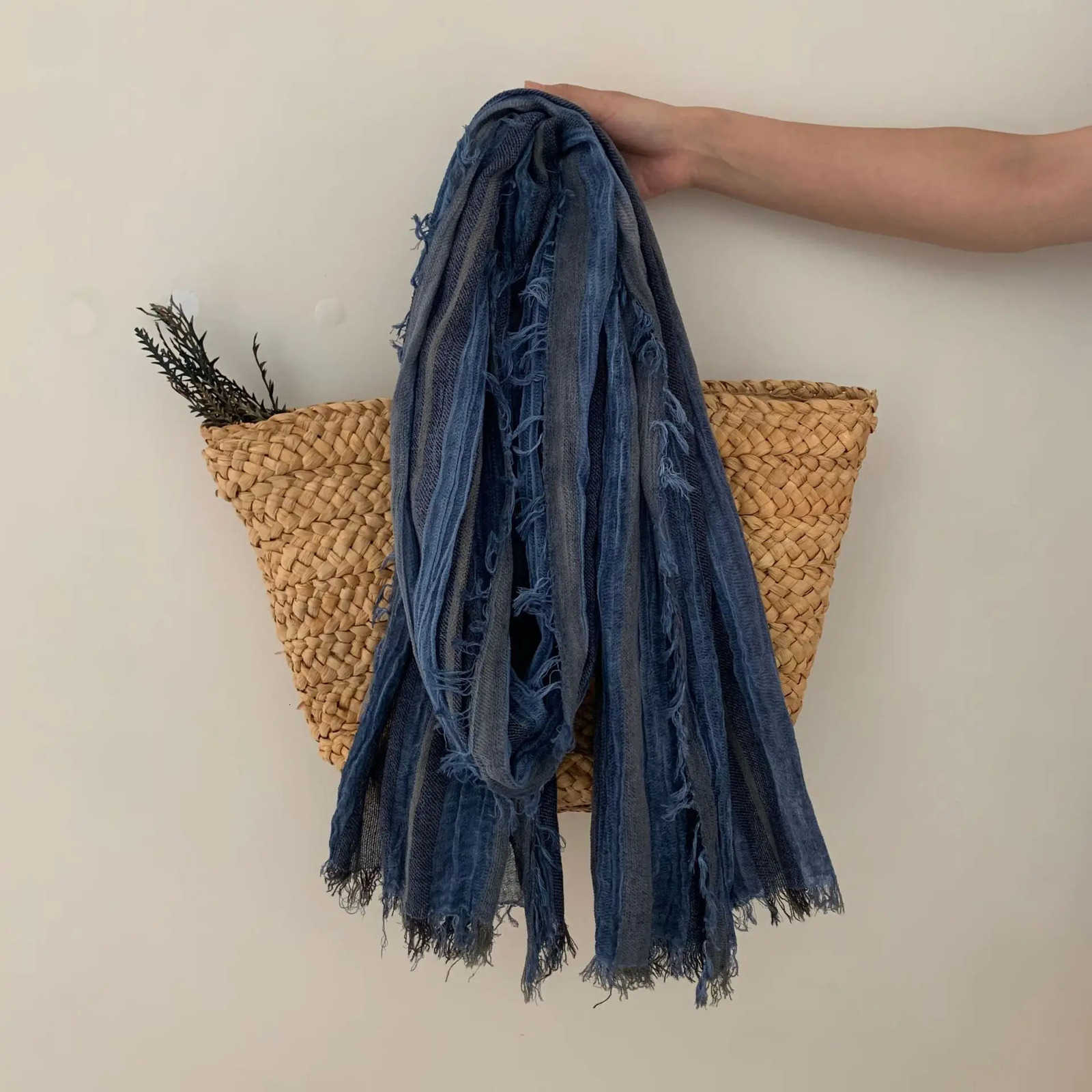 Cotton Linen Tie-dye Striped Mens Scarf Autumn Winter Warm Men Scarves Tassel Long Shawl Male Accessories Bufanda Wraps 250514