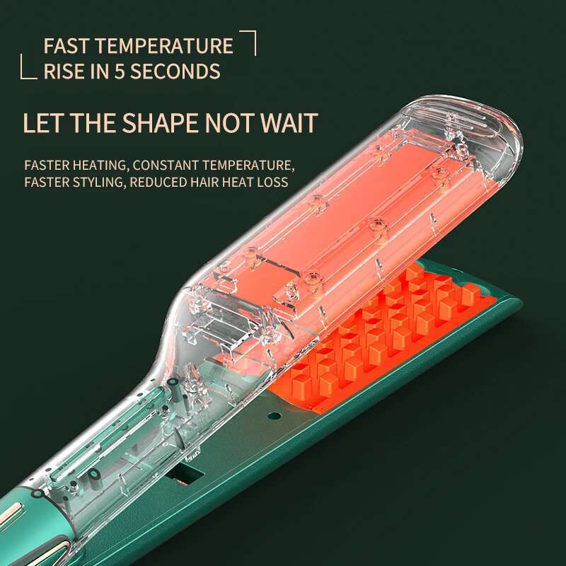 3D Grid Crimper for style , Corrugation Fluffy Splint Hair Irons, Volumizing Curling Iron Corn