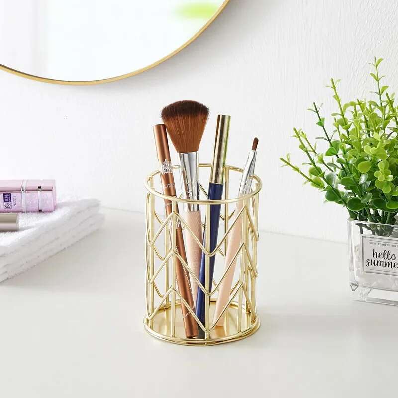Cosmetic Make- Brush Organizer Make Tools Pen Makeup Cup Lipstick Nail Polish Dressing Table Holder Box