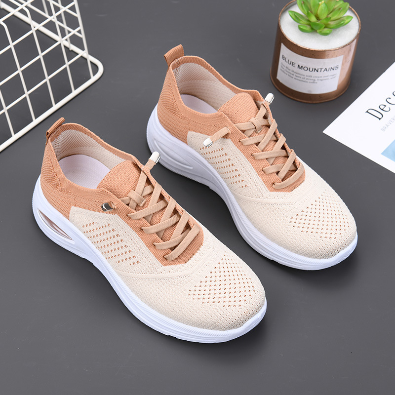 Women S New Casual Lace Up Casual Shoes Socks Mesh Shoes Soft Soled Sports Shoes For Women Ddmysaturn
