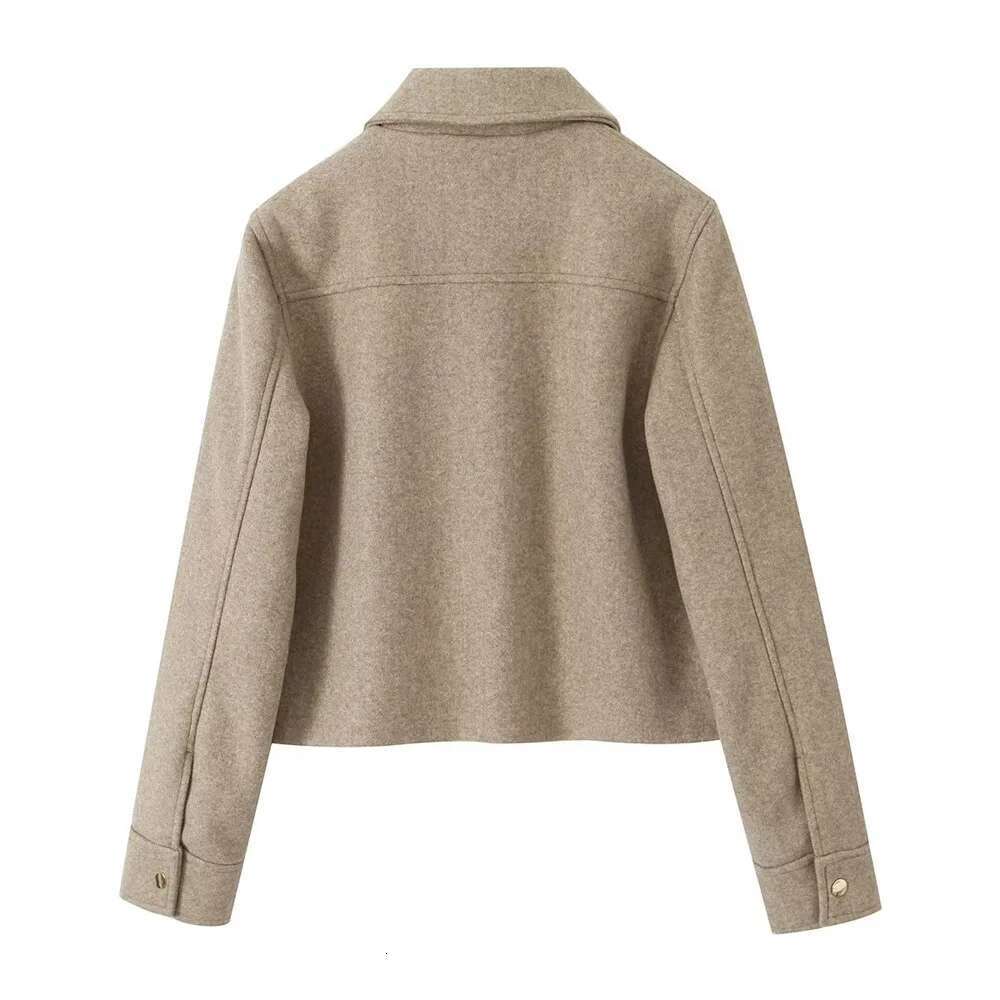 UNIZERA Autumn New Women's Casual Polo Collar Long Sleeve Texture Fashion Versatile Jacket Coat