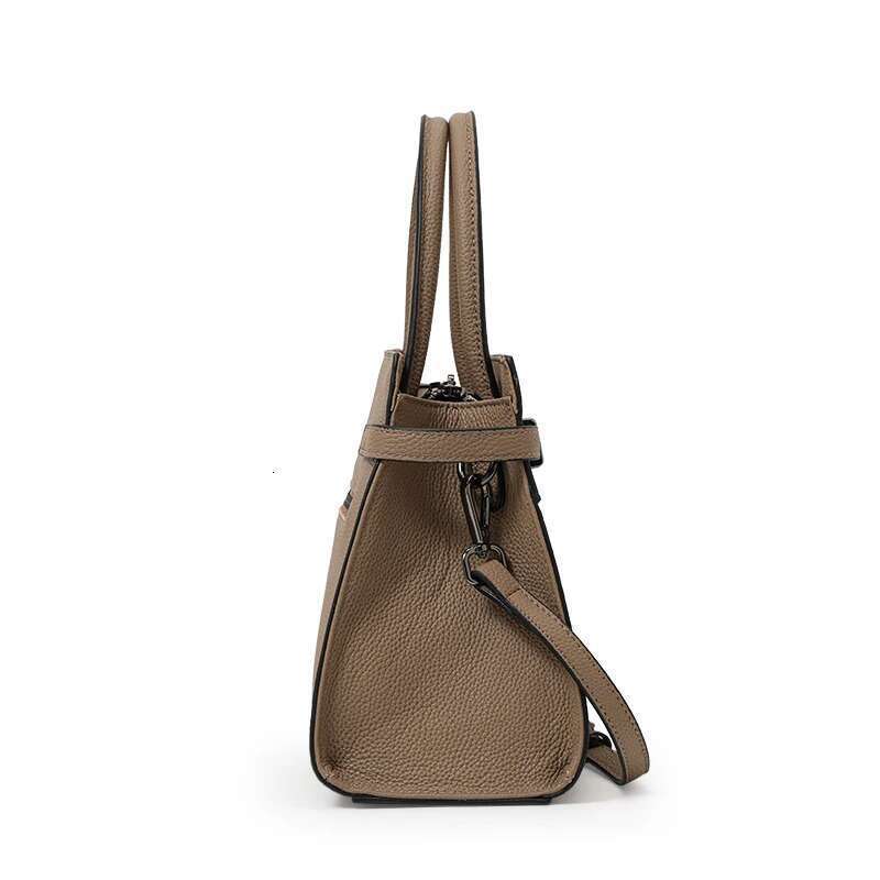 Genuine Leather Original First Layer Cowhide Women's Hand Shoulder Simple Tote Bag Occupation