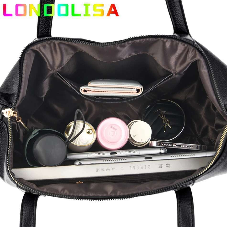 Genuine Brand Casual Tote Soft Leather Large Capacity Handbag Women's 2024 Shoulder Crossbody Bat Bag Sac A Main
