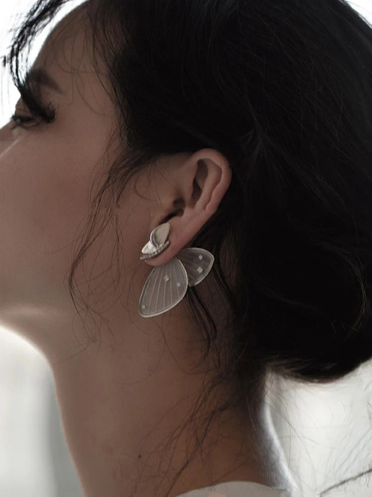 Butterfly Earrings Alloy Material Sweet Romantic Style Men And Women Jewelry Party Gift 250515
