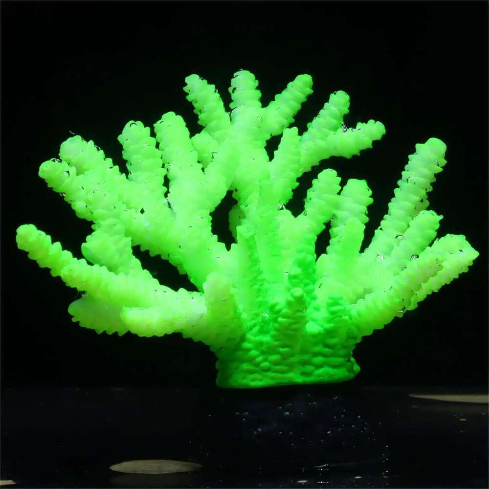 1 pc Aquarium Plants Fluorescent Staghorn Coral Reef Decor Glowing Tank Decorations Betta Fish