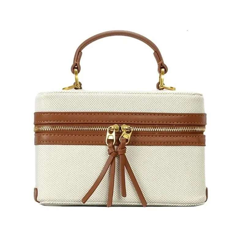 Retro Splicing Canvas Bag, Commuter Tote Shoulder Crossbody Bags For Women Daily Lunch Box Bag Pouch