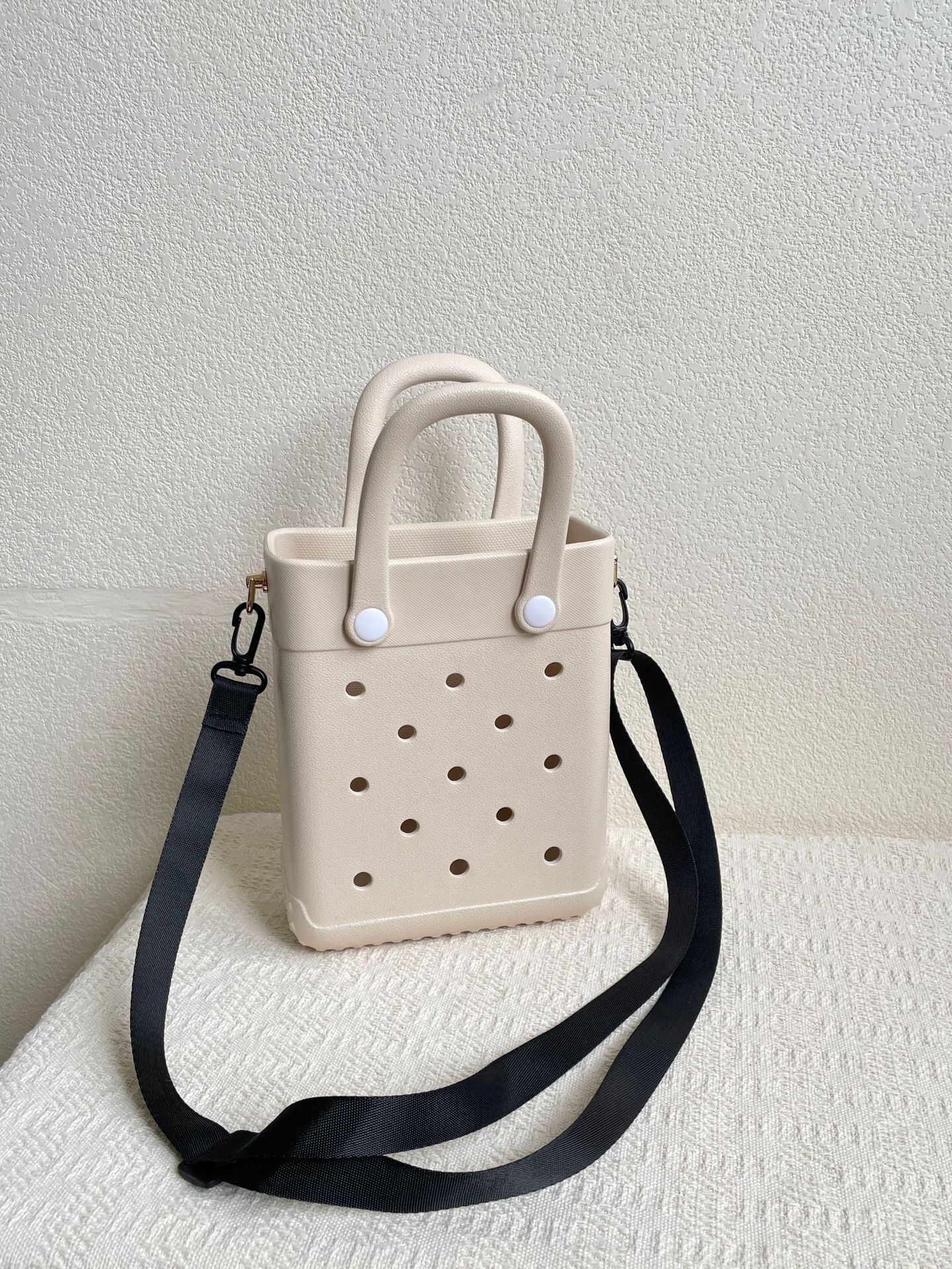 Women's EVA Portable Commuting Handbag Hole Storage Small Square Bag